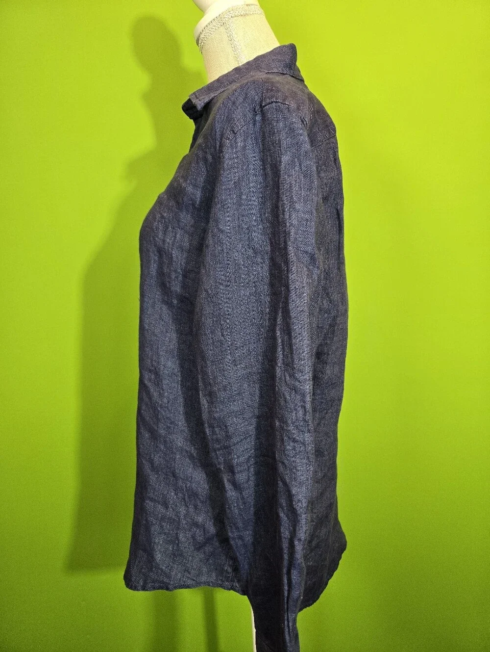 Banana Republic 100% Linen Shirt Blue Size MEDIUM NEW